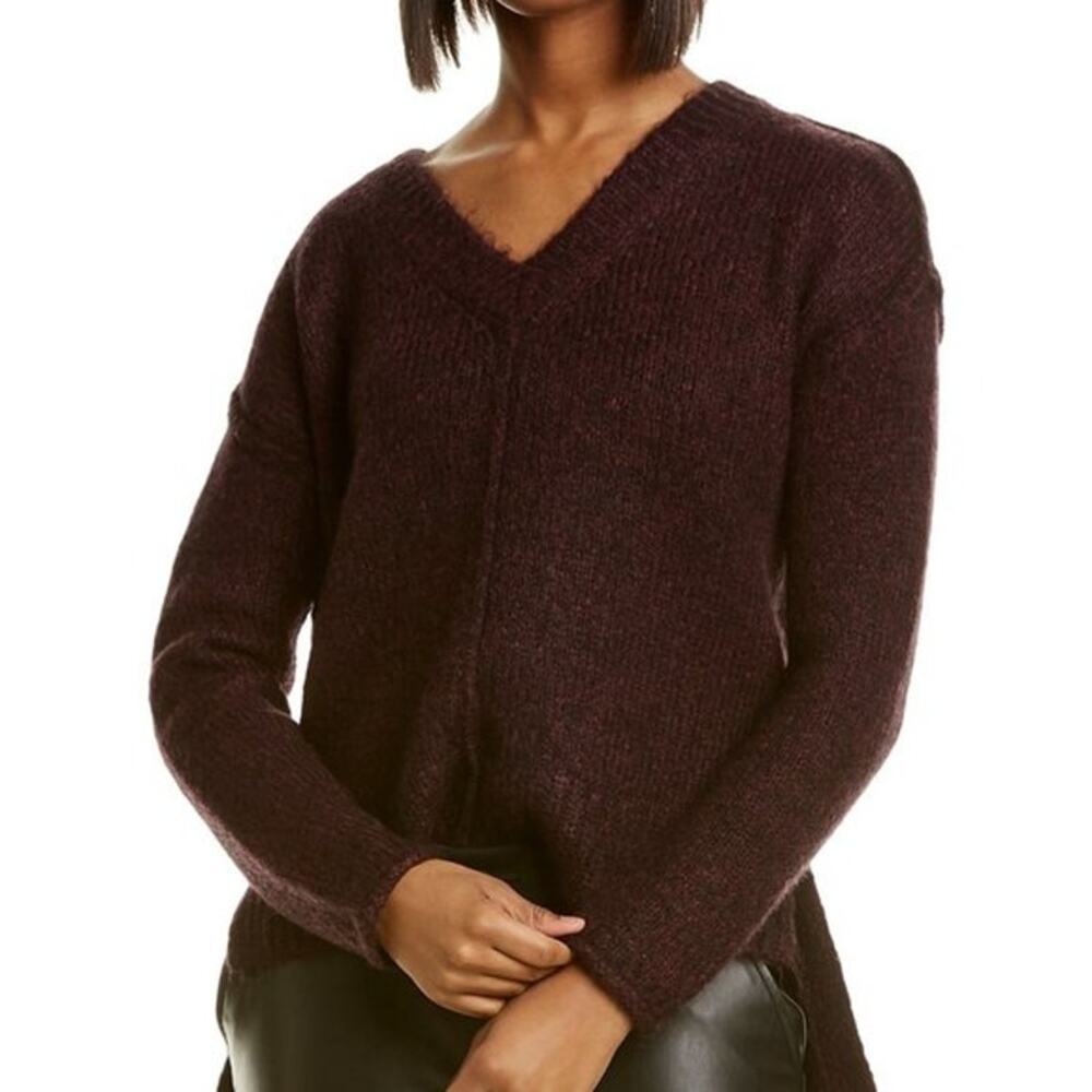 Habitual NWT Emmy Mohair/Wool-Blend V-Neck Sweater Size Medium